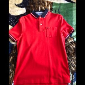 Red Tommy hilfigure dress shirt